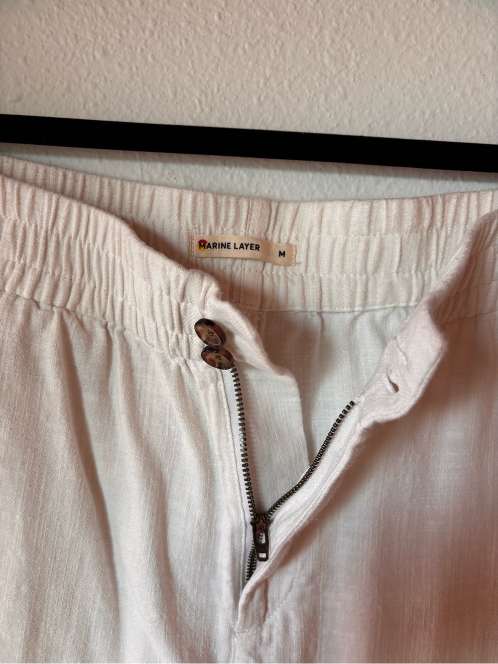 Marine Layer Cream Relaxed Pants - Picture 2 of 3